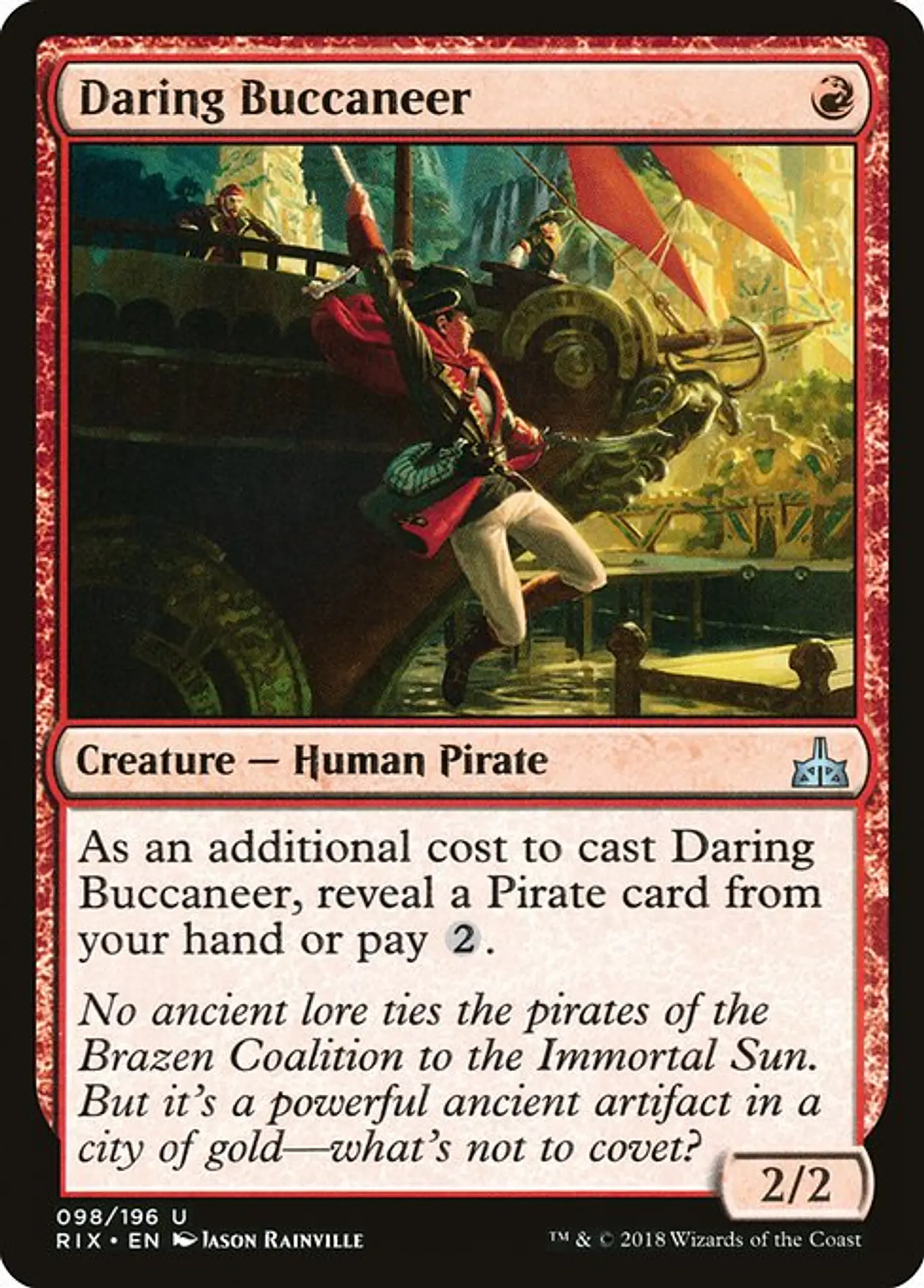 Carta Magic - FOIL Daring Buccaneer - Idioma: Espa–ol - Edicion: Rivals of Ixalan 1