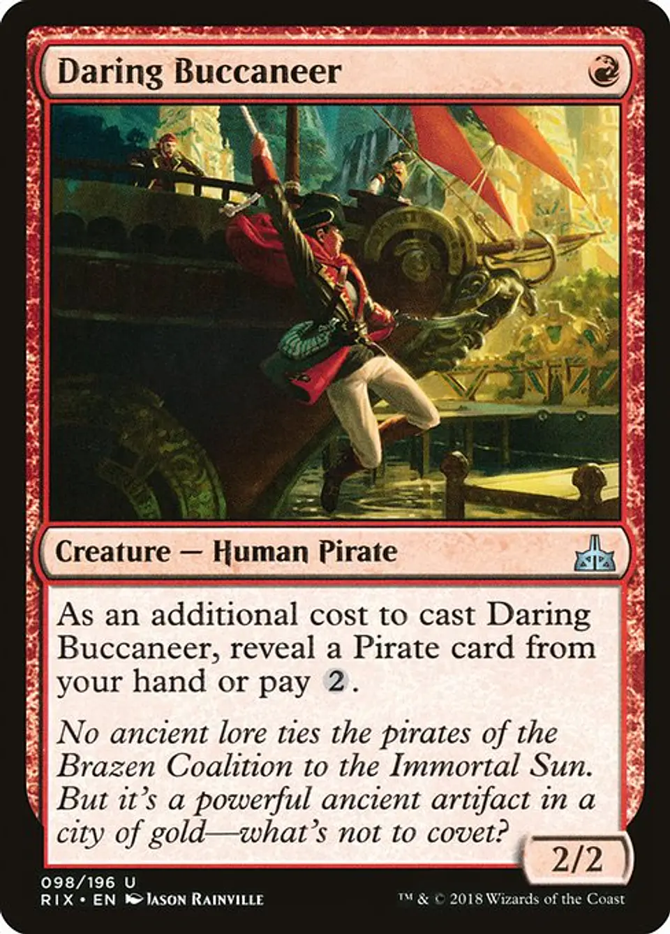 Carta Magic - FOIL Daring Buccaneer - Idioma: Espa–ol - Edicion: Rivals of Ixalan 1