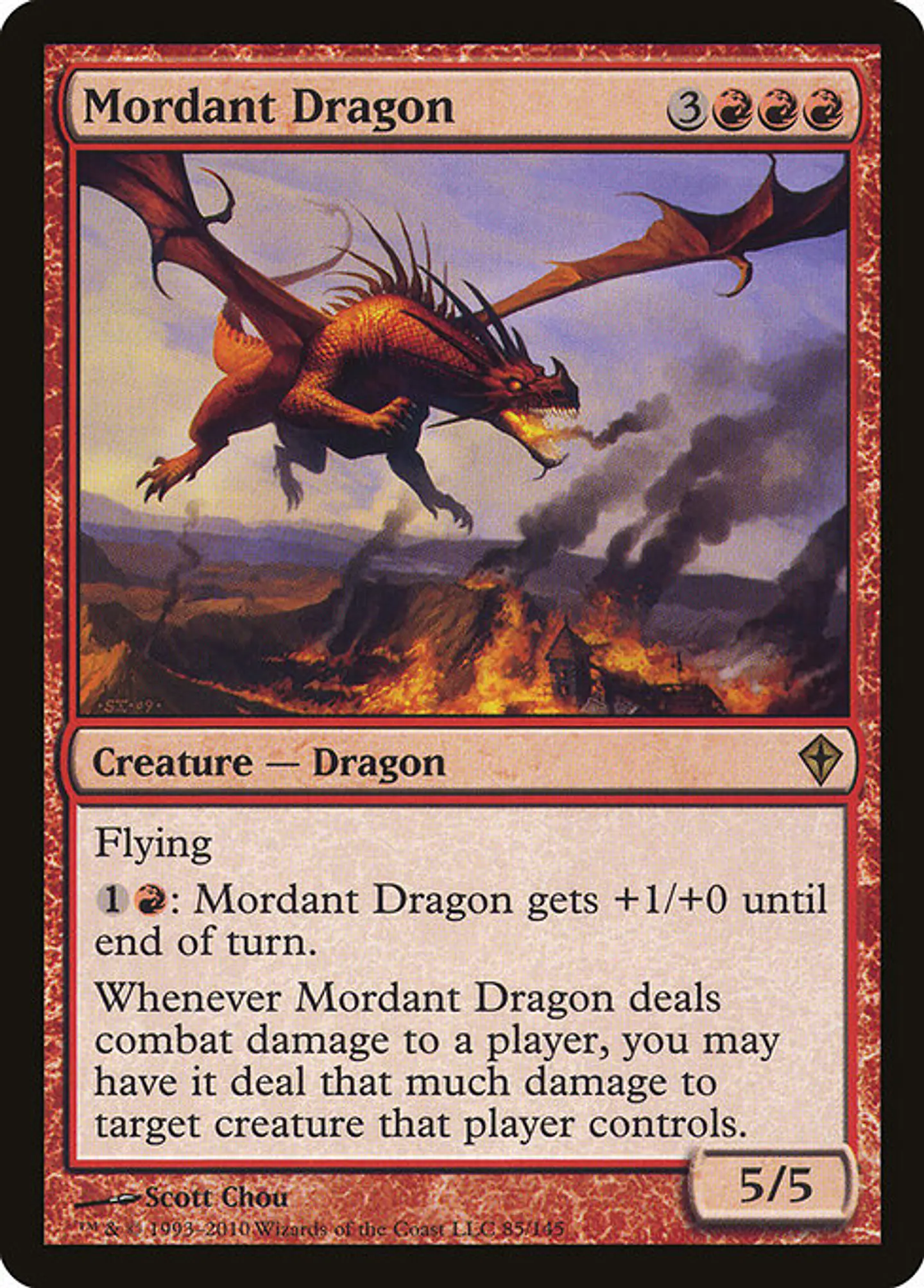 Carta Magic - FOIL Mordant Dragon - Idioma: Ingles - Edicion: Worldwake 1