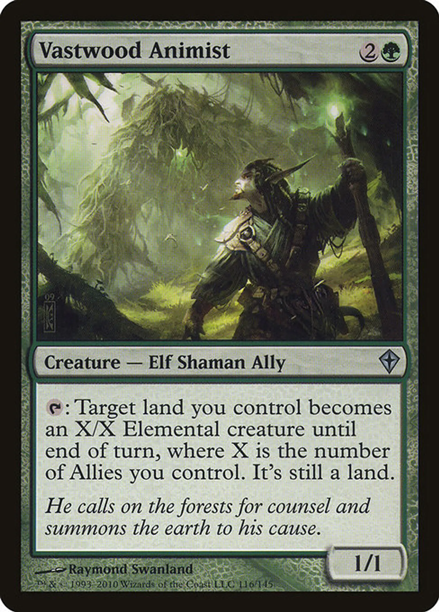 Carta Magic - FOIL Vastwood Animist - Idioma: Ingles - Edicion: Worldwake 1