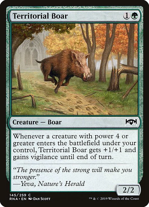 Carta Magic - FOIL Territorial Boar - Idioma: Espa–ol - Edicion: Ravnica Allegiance