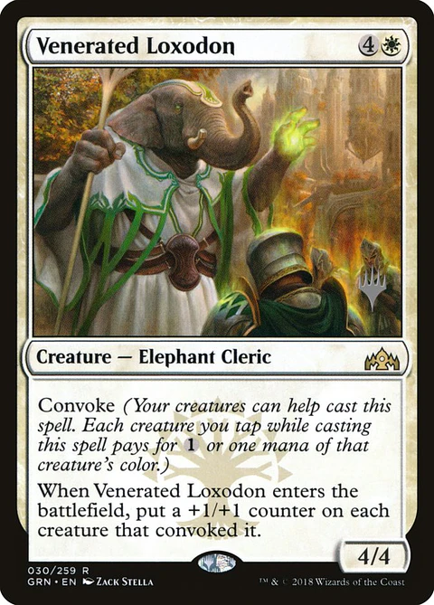 Carta Magic - FOIL Venerated Loxodon - Idioma: Espa–ol - Edicion: Guilds of Ravnica Promos