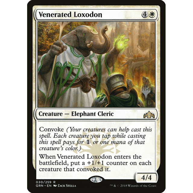 Carta Magic - FOIL Venerated Loxodon - Idioma: Espa–ol - Edicion: Guilds of Ravnica Promos