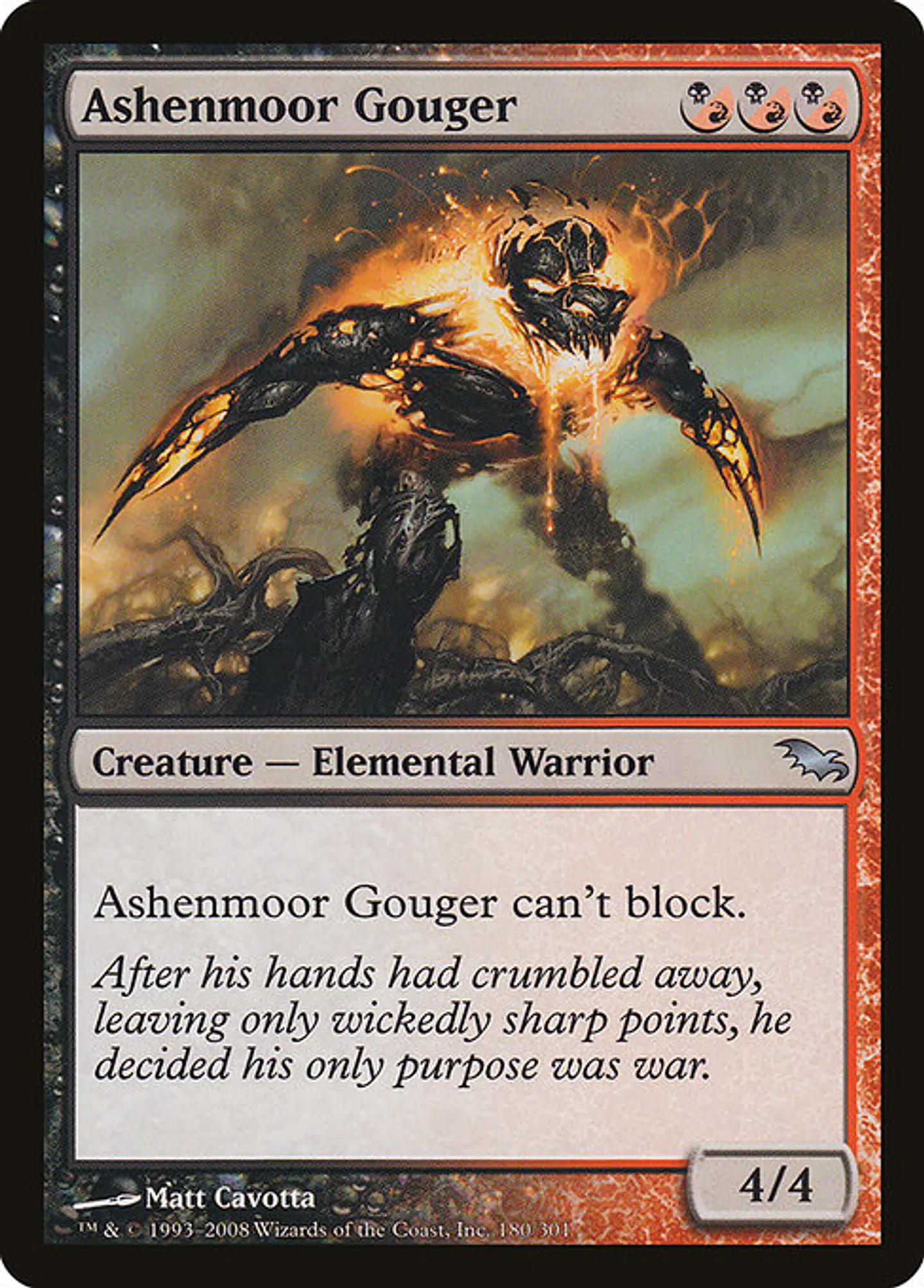 Carta Magic - FOIL Ashenmoor Gouger - Idioma: Ingles - Edicion: Shadowmoor 1