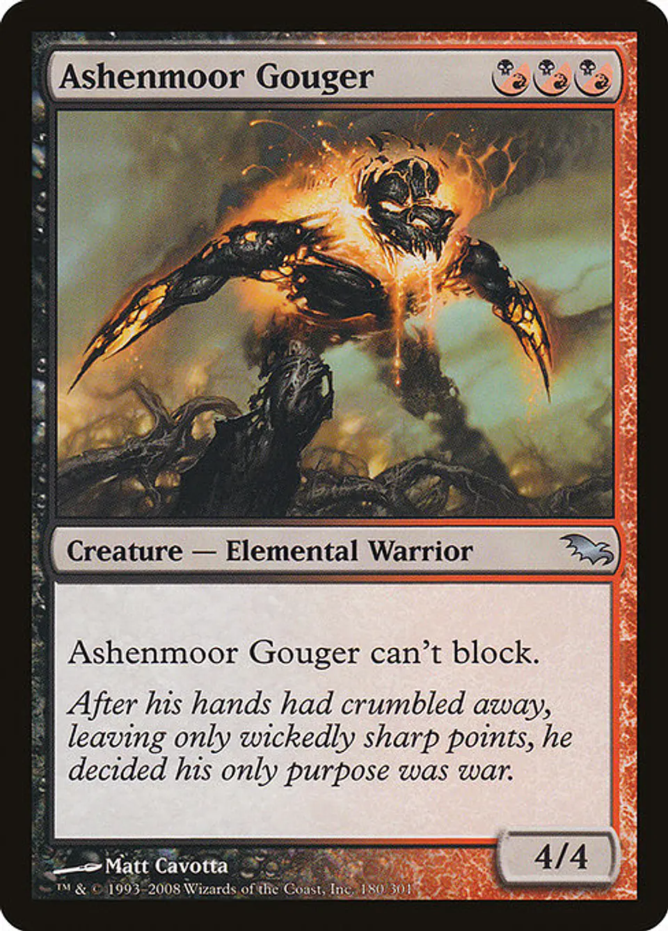 Carta Magic - FOIL Ashenmoor Gouger - Idioma: Ingles - Edicion: Shadowmoor 1