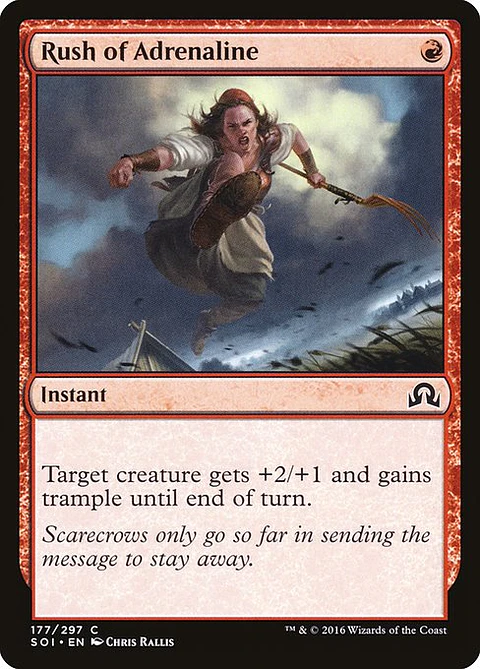 Carta Magic - FOIL Rush of Adrenaline - Idioma: Ingles - Edicion: Shadows over Innistrad