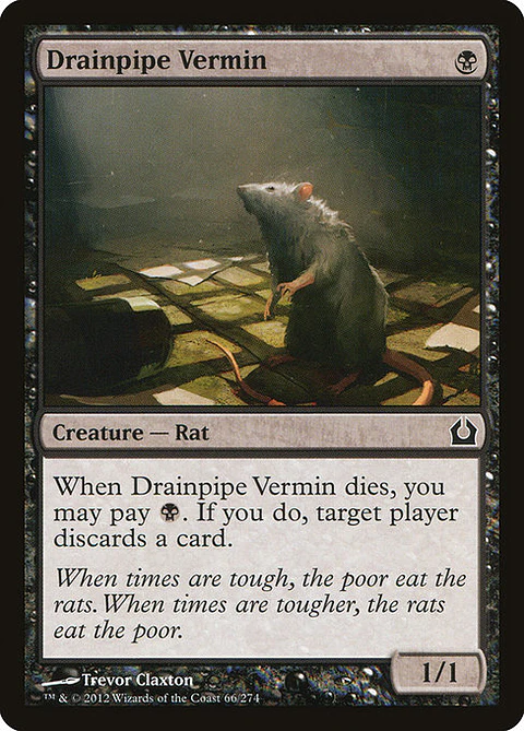 Carta Magic - FOIL Drainpipe Vermin - Idioma: Ingles - Edicion: Return to Ravnica