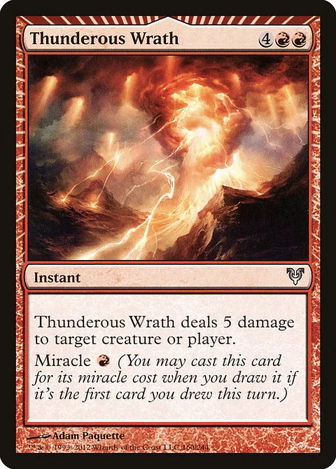 Carta Magic - FOIL Thunderous Wrath - Idioma: Ingles - Edicion: Avacyn Restored
