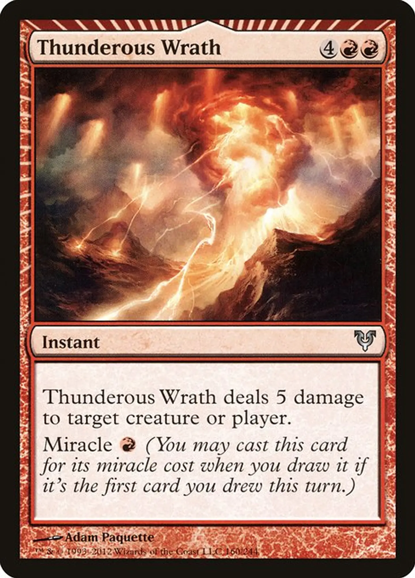 Carta Magic - FOIL Thunderous Wrath - Idioma: Ingles - Edicion: Avacyn Restored 1