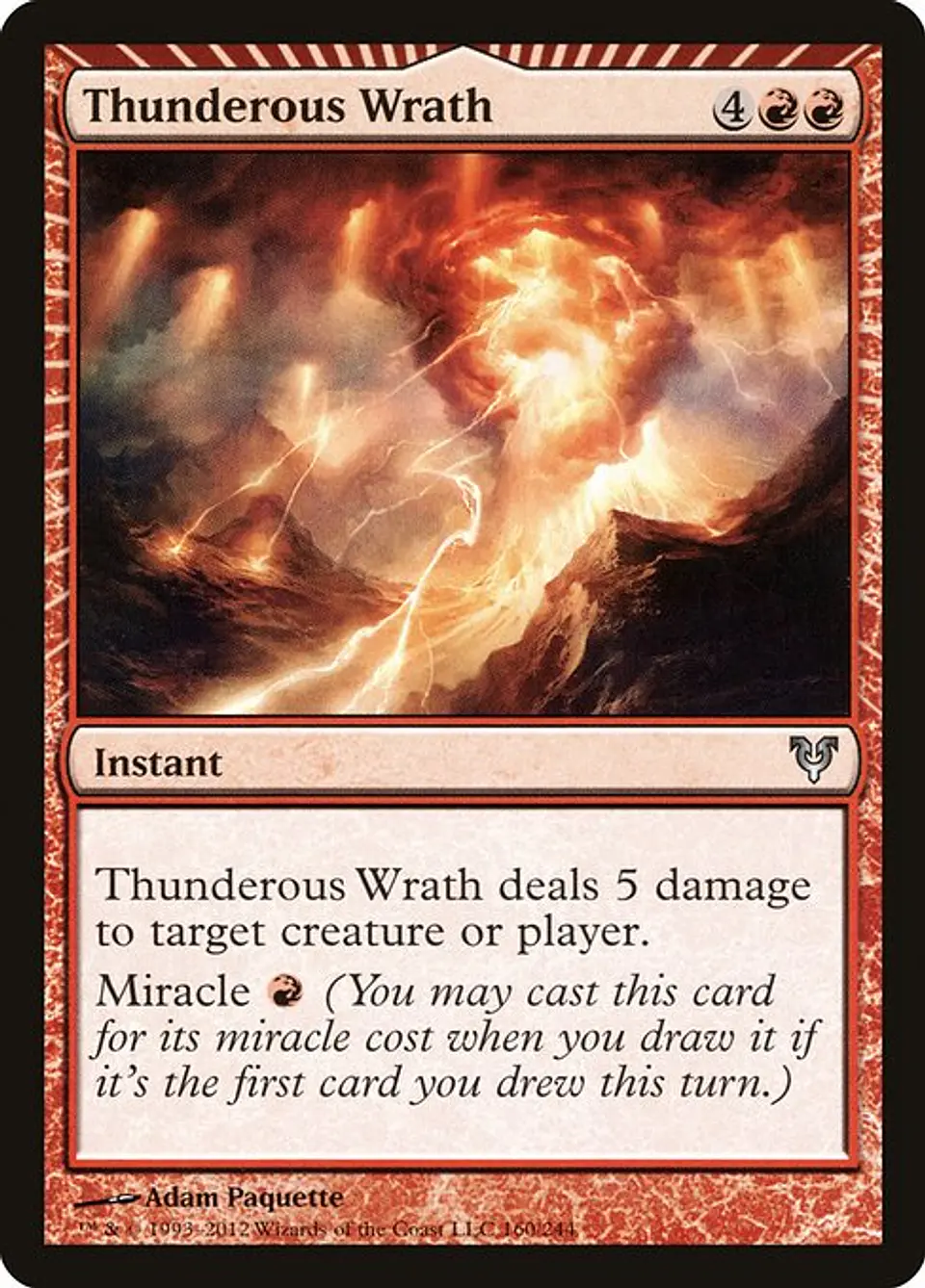 Carta Magic - FOIL Thunderous Wrath - Idioma: Ingles - Edicion: Avacyn Restored 1