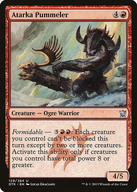Carta Magic - FOIL Atarka Pummeler - Idioma: Espa–ol - Edicion: Dragons of Tarkir