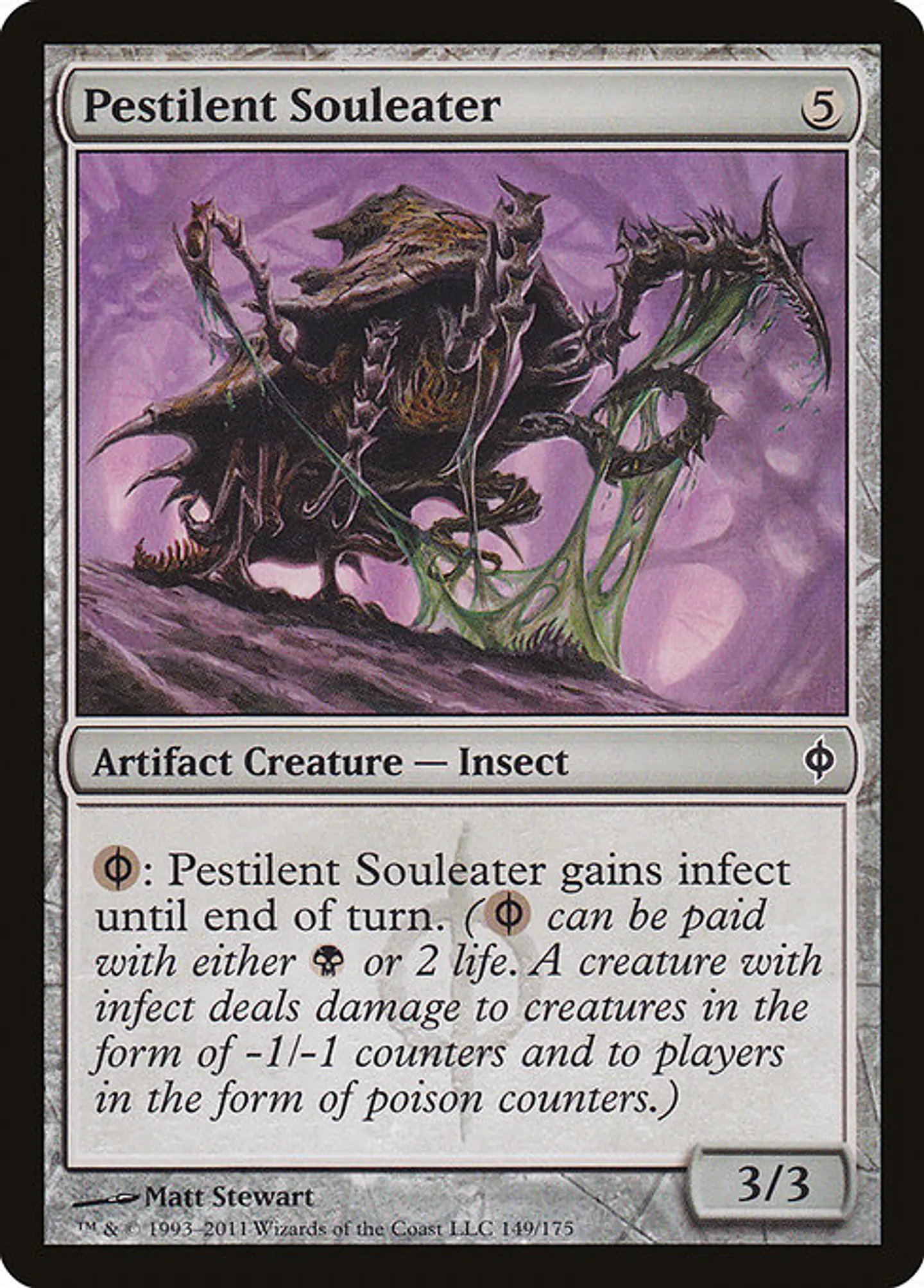 Carta Magic - FOIL Pestilent Souleater - Idioma: Ingles - Edicion: New Phyrexia 1