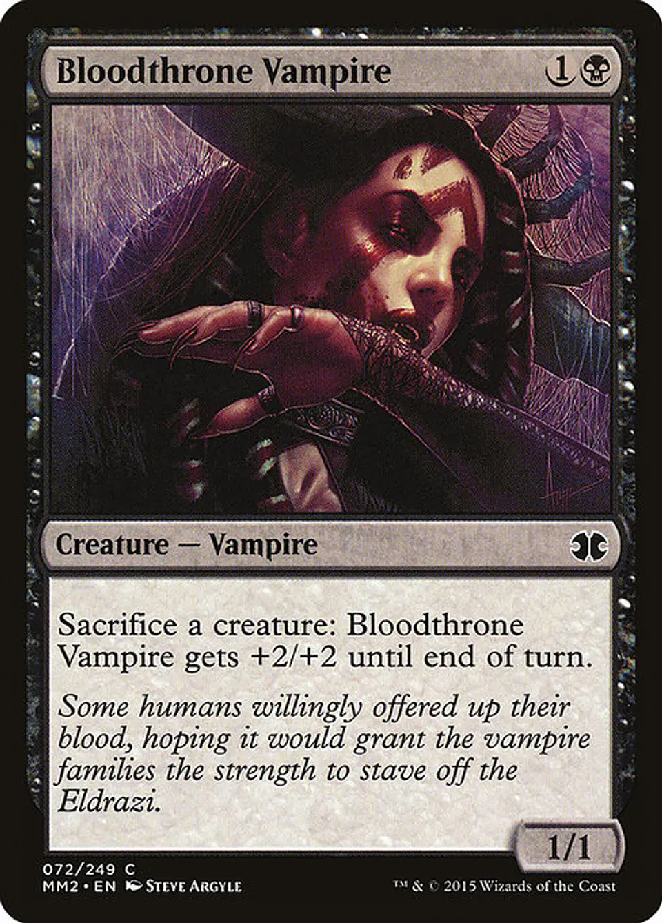 Carta Magic - FOIL Bloodthrone Vampire - Idioma: Ingles - Edicion: Modern Masters 2015 1