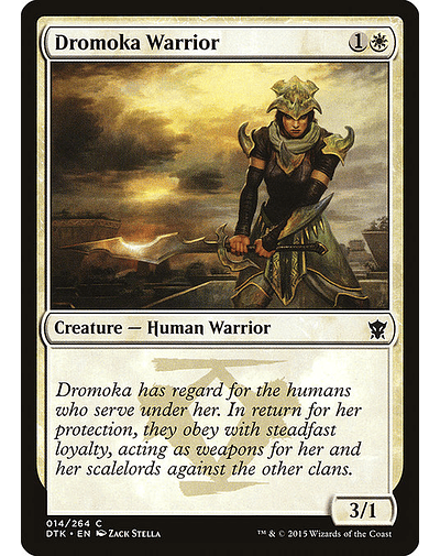 Carta Magic - FOIL Dromoka Warrior - Idioma: Espa–ol - Edicion: Dragons of Tarkir