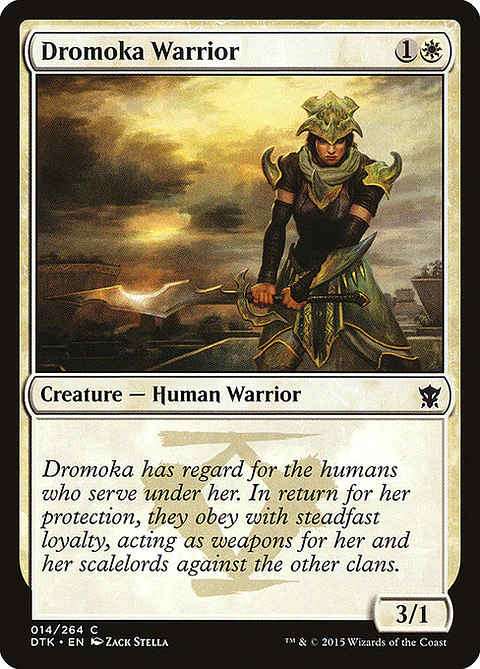 Carta Magic - FOIL Dromoka Warrior - Idioma: Espa–ol - Edicion: Dragons of Tarkir