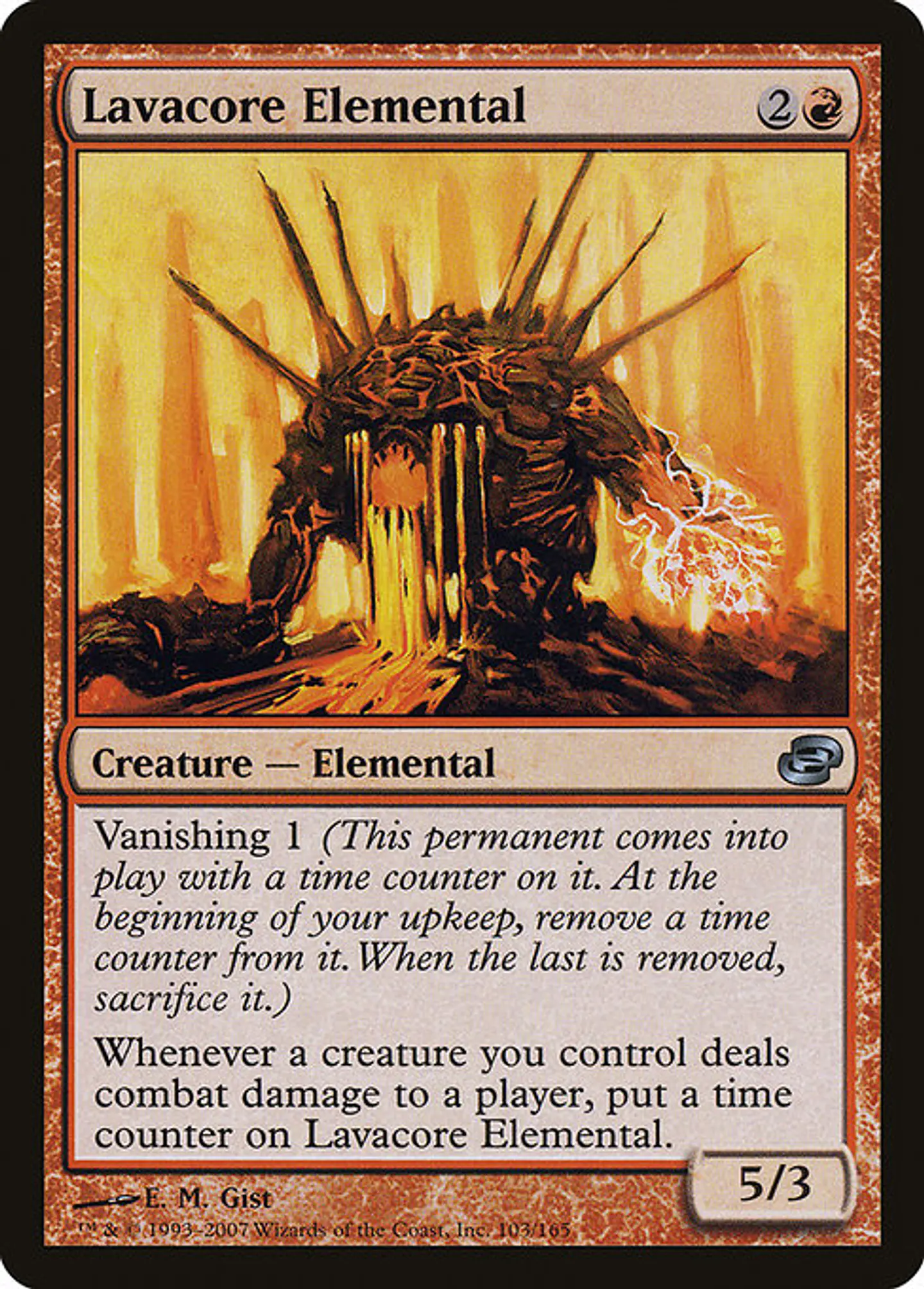 Carta Magic - FOIL Lavacore Elemental - Idioma: Ingles - Edicion: Planar Chaos 1