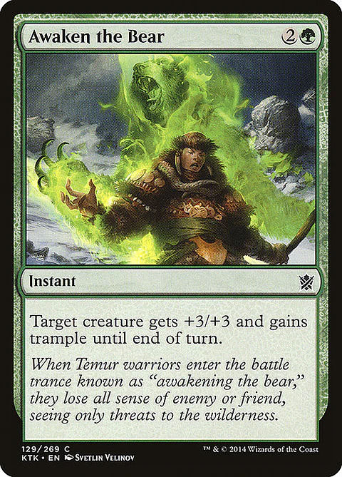 Carta Magic - FOIL Awaken the Bear - Idioma: Espa–ol - Edicion: Khans of Tarkir