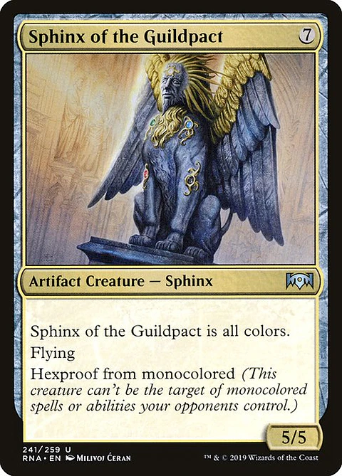 Carta Magic - FOIL Sphinx of the Guildpact - Idioma: Espa–ol - Edicion: Ravnica Allegiance