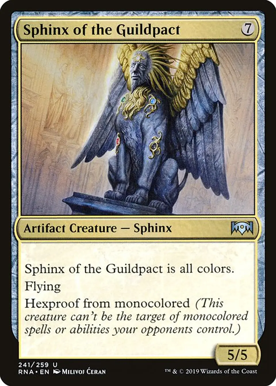 Carta Magic - FOIL Sphinx of the Guildpact - Idioma: Espa–ol - Edicion: Ravnica Allegiance 1