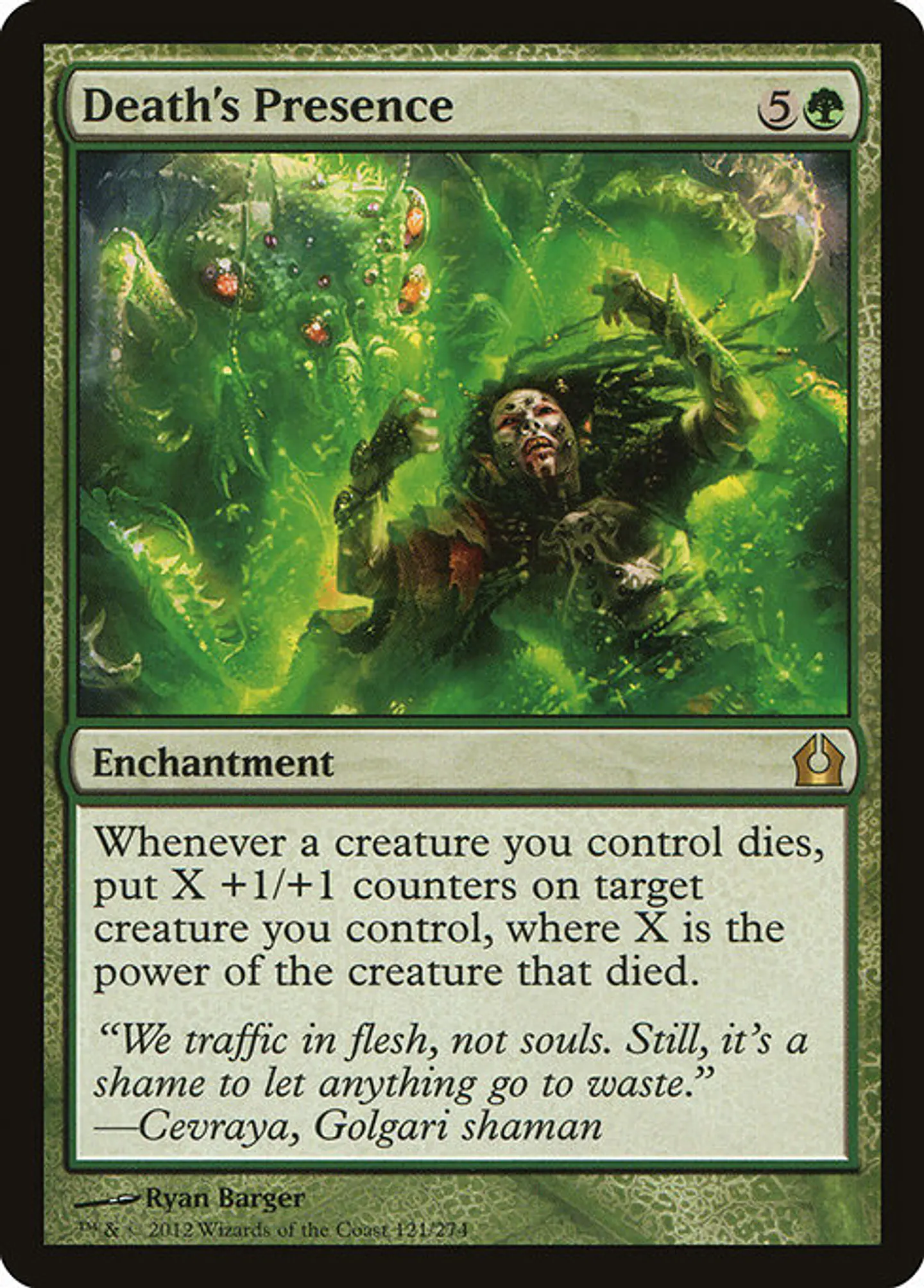 Carta Magic - FOIL Death's Presence - Idioma: Espa–ol - Edicion: Return to Ravnica 1