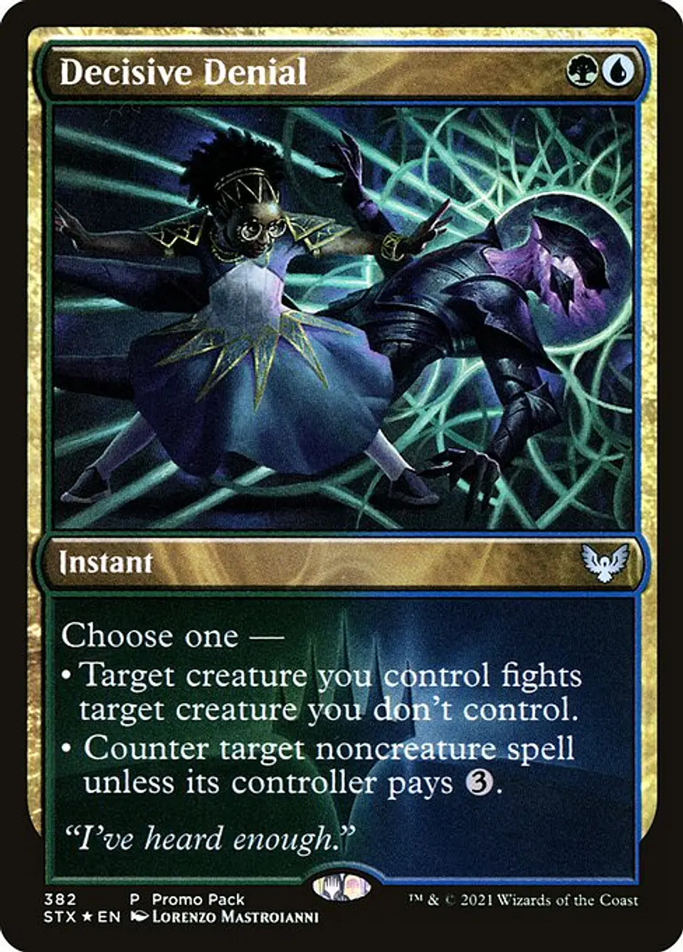 Carta Magic - FOIL Decisive Denial - Idioma: Espa–ol - Edicion: Strixhaven: School of Mages 1