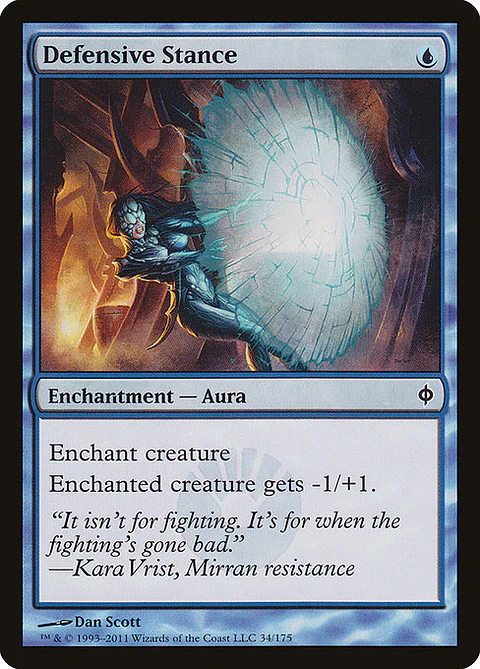 Carta Magic - FOIL Defensive Stance - Idioma: Ingles - Edicion: New Phyrexia