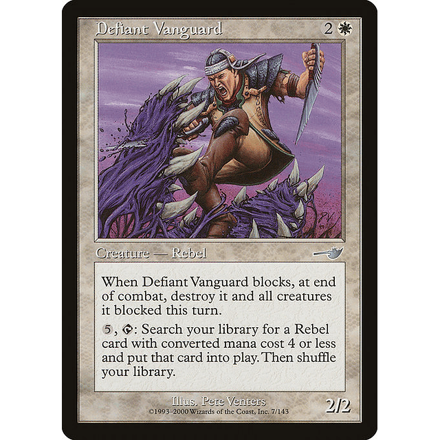 Carta Magic - FOIL Defiant Vanguard - Idioma: Espa–ol - Edicion: Nemesis