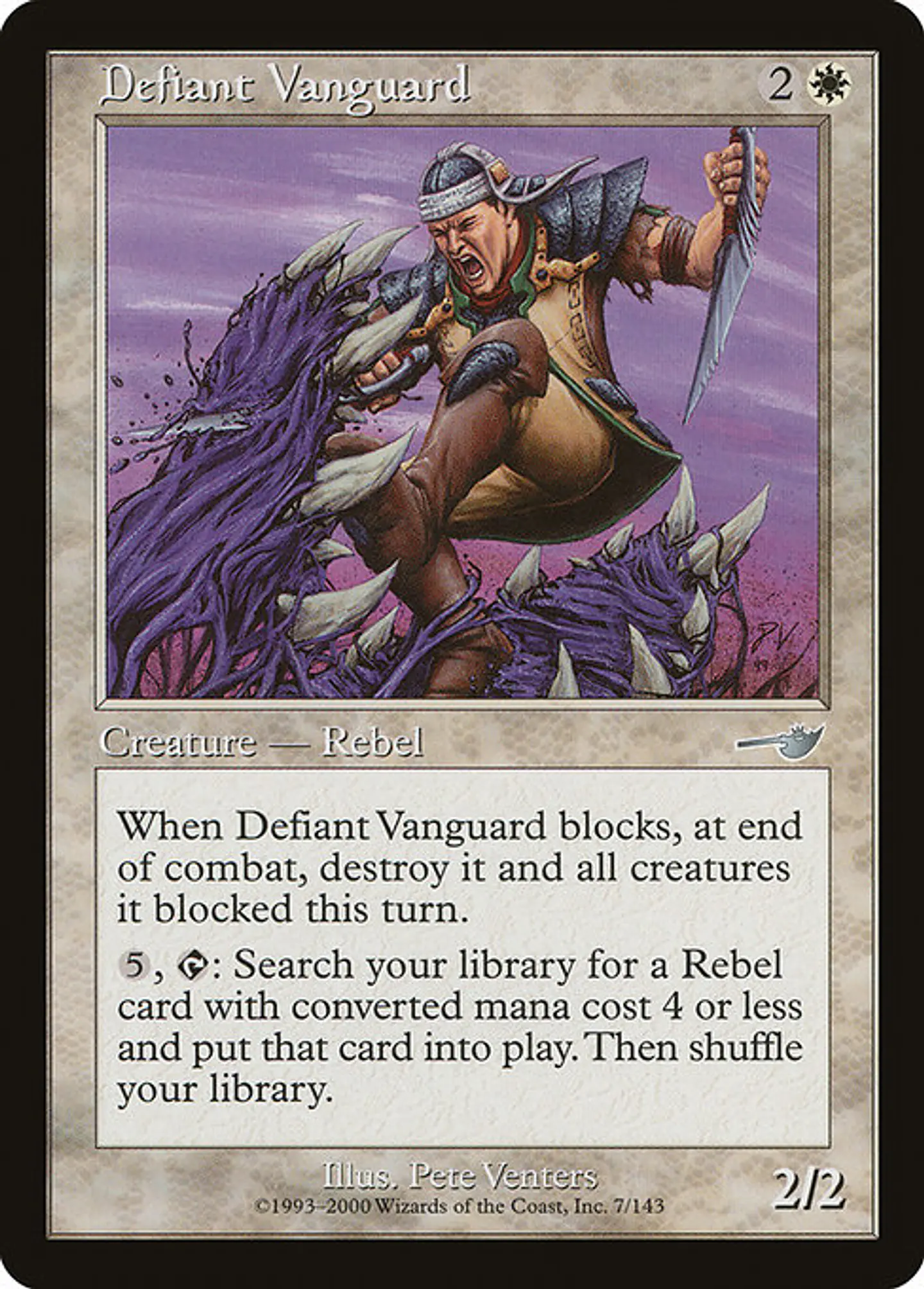 Carta Magic - FOIL Defiant Vanguard - Idioma: Espa–ol - Edicion: Nemesis 1