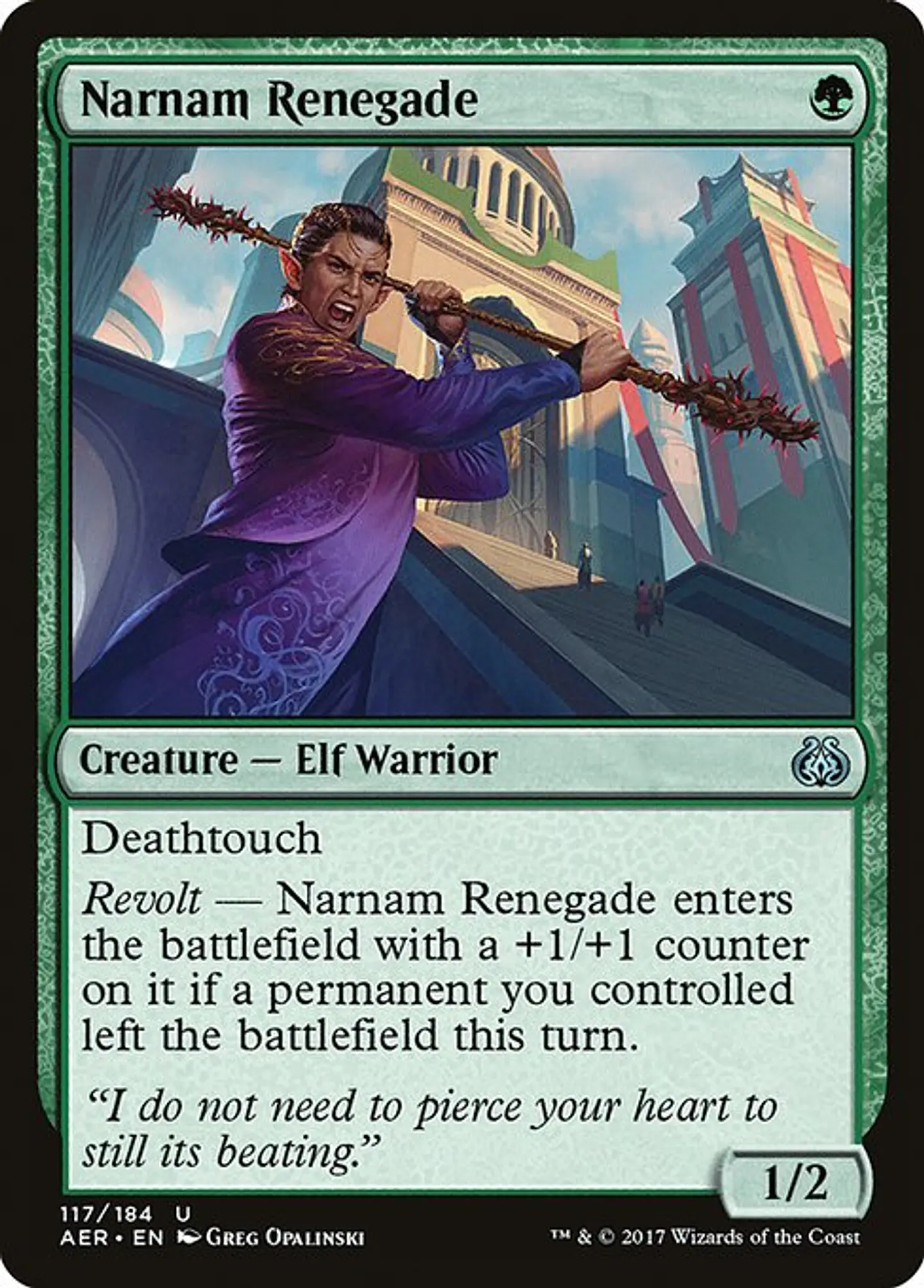 Carta Magic - FOIL Narnam Renegade - Idioma: Espa–ol - Edicion: Aether Revolt 1