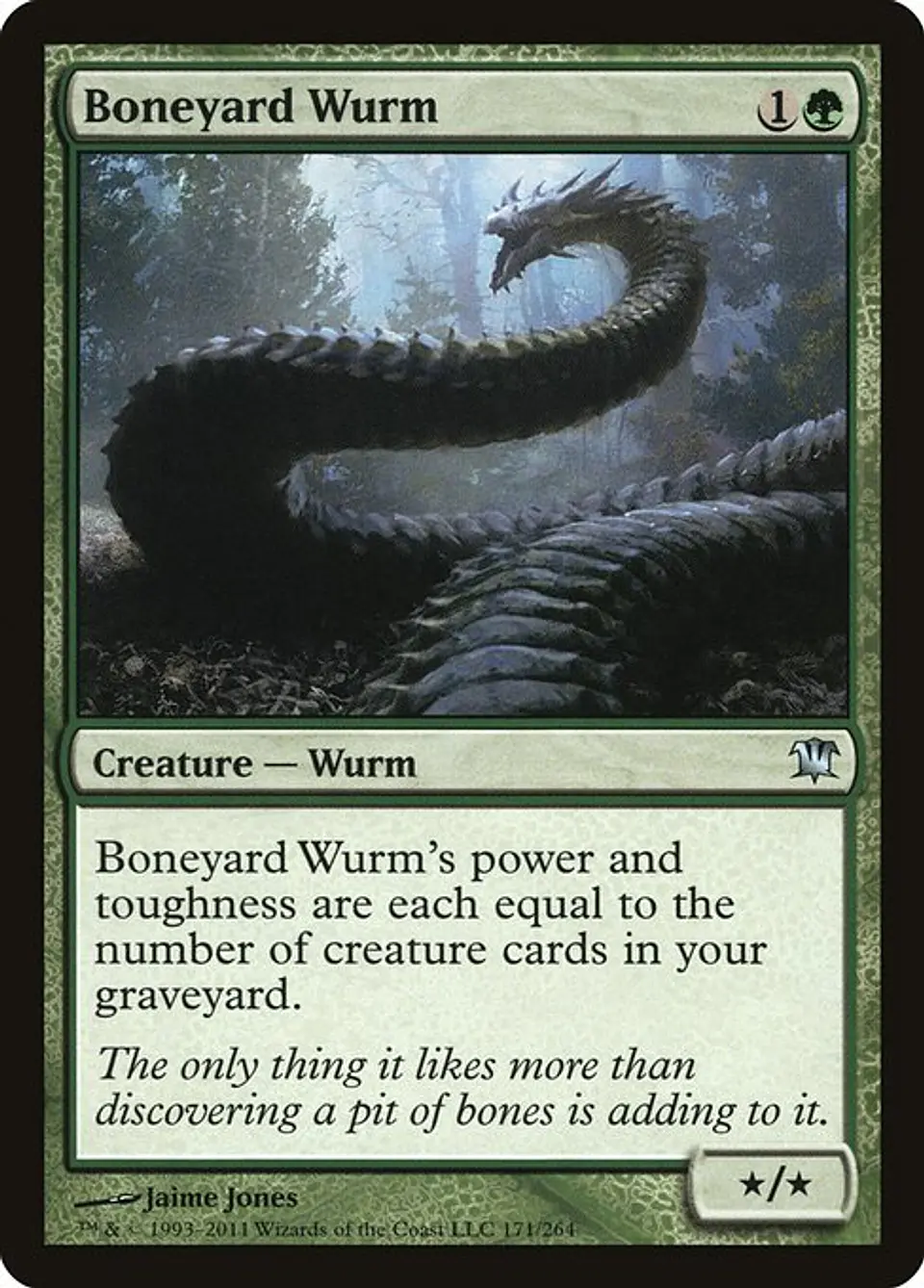 Carta Magic - FOIL Boneyard Wurm - Idioma: Espa–ol - Edicion: Innistrad 1