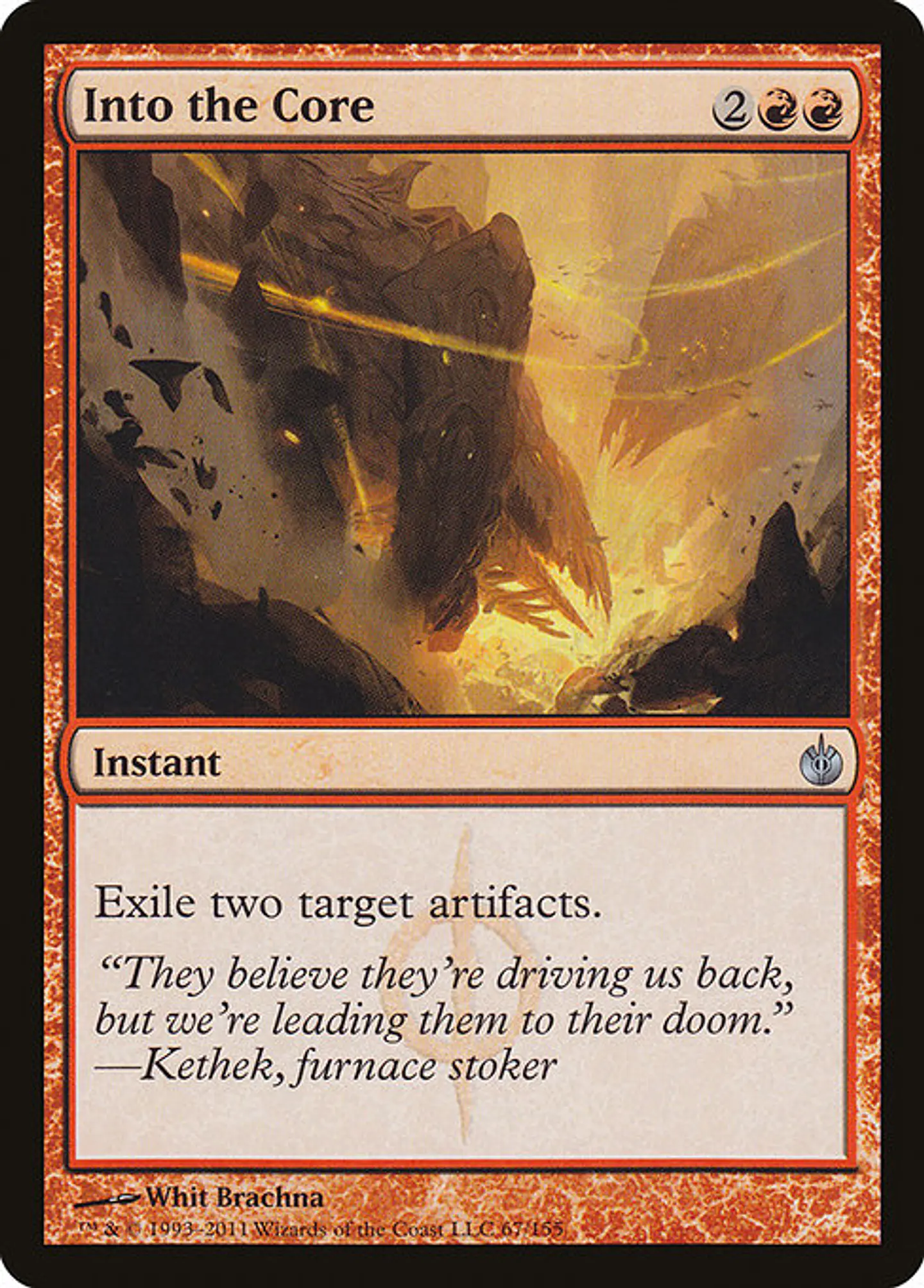 Carta Magic - FOIL Into the Core - Idioma: Ingles - Edicion: Mirrodin Besieged 1