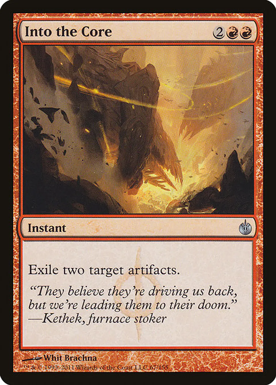 Carta Magic - FOIL Into the Core - Idioma: Ingles - Edicion: Mirrodin Besieged 1