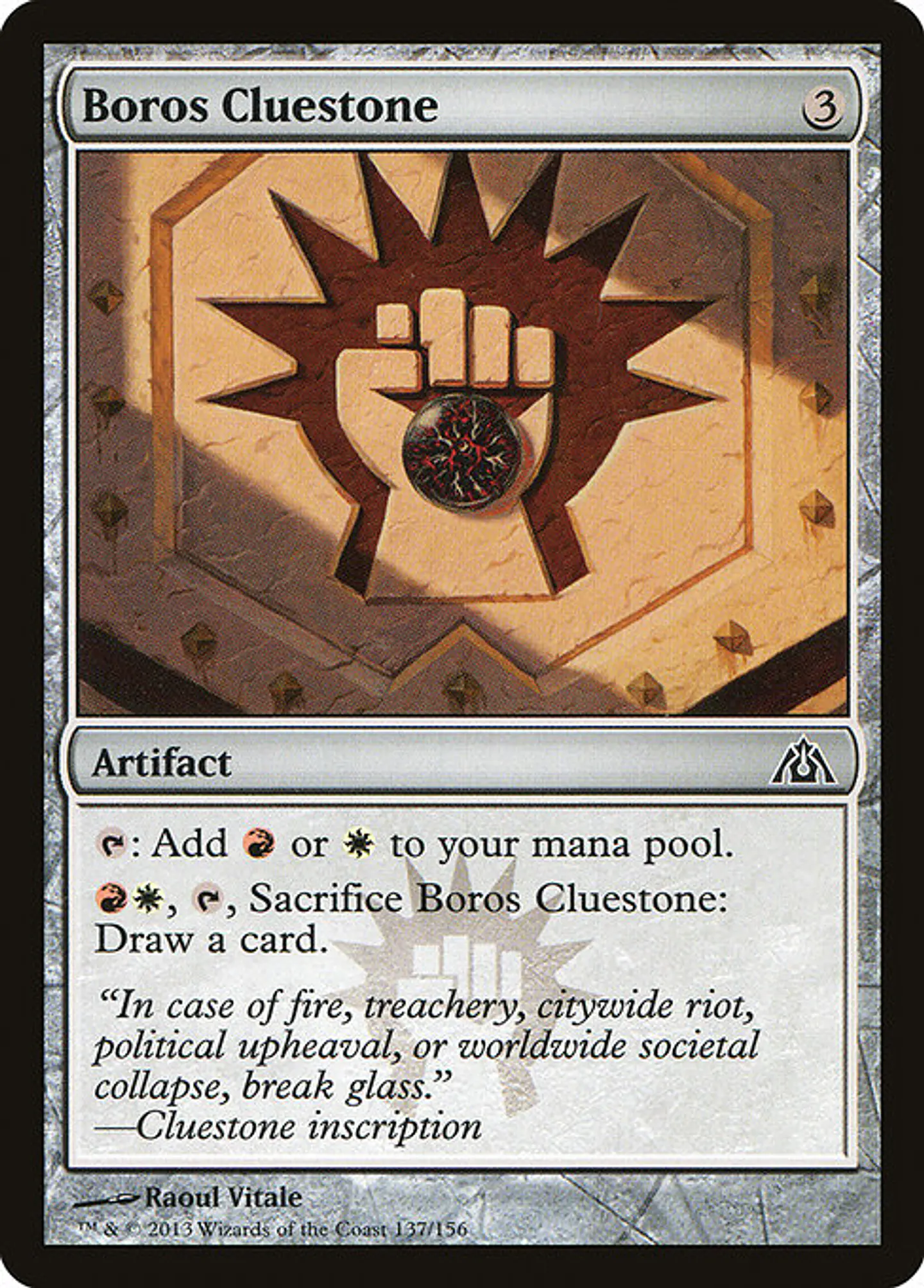 Carta Magic - FOIL Boros Cluestone - Idioma: Espa–ol - Edicion: Dragon's Maze 1