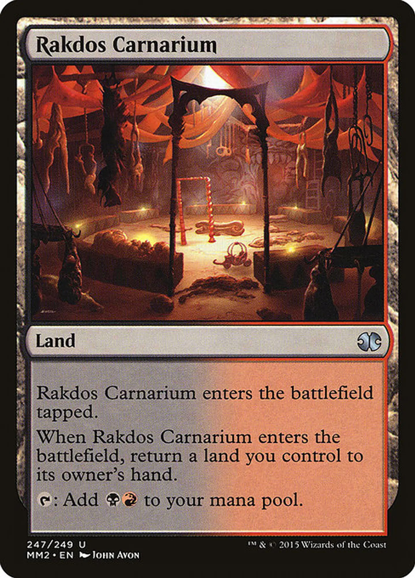 Carta Magic - FOIL Rakdos Carnarium - Idioma: Ingles - Edicion: Modern Masters 2015 1