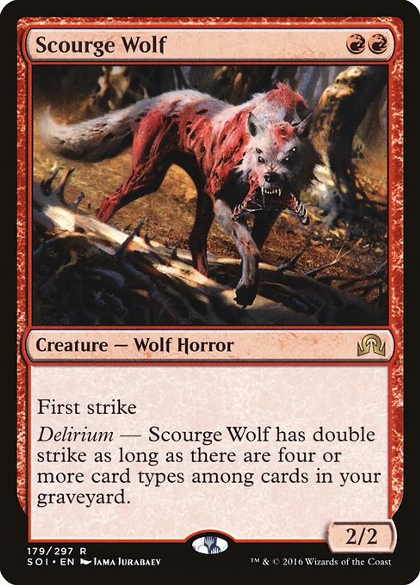 Carta Magic - FOIL Scourge Wolf - Idioma: Ingles - Edicion: Shadows over Innistrad 1
