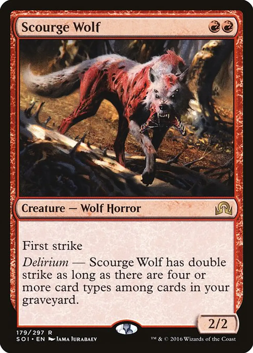 Carta Magic - FOIL Scourge Wolf - Idioma: Ingles - Edicion: Shadows over Innistrad 1
