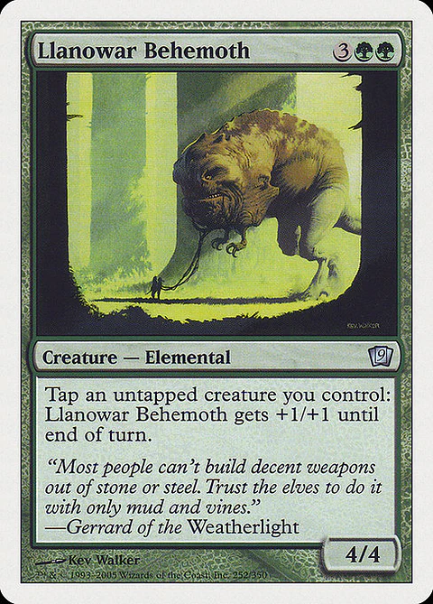 Carta Magic - FOIL Llanowar Behemoth - Idioma: Ingles - Edicion: Ninth Edition