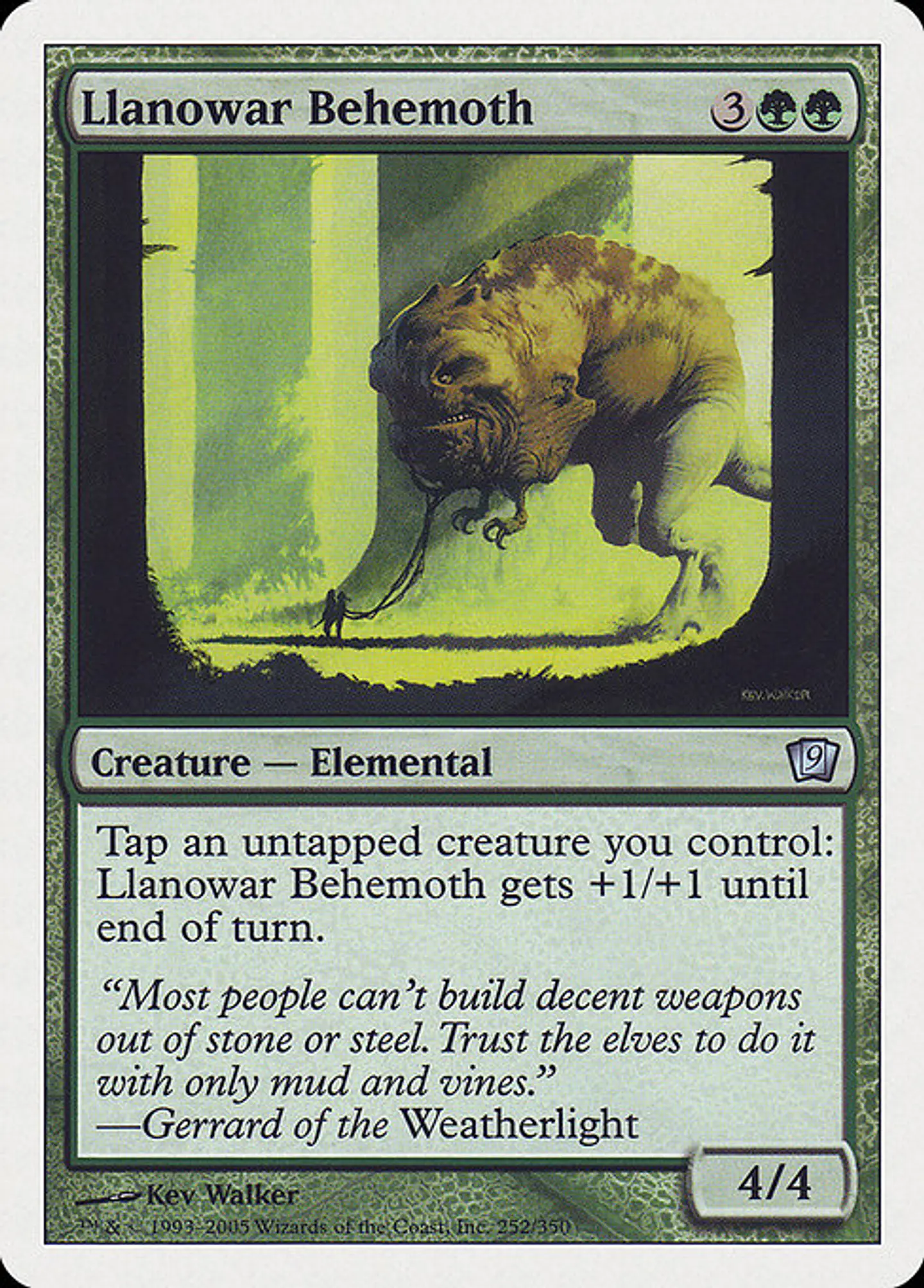 Carta Magic - FOIL Llanowar Behemoth - Idioma: Ingles - Edicion: Ninth Edition 1