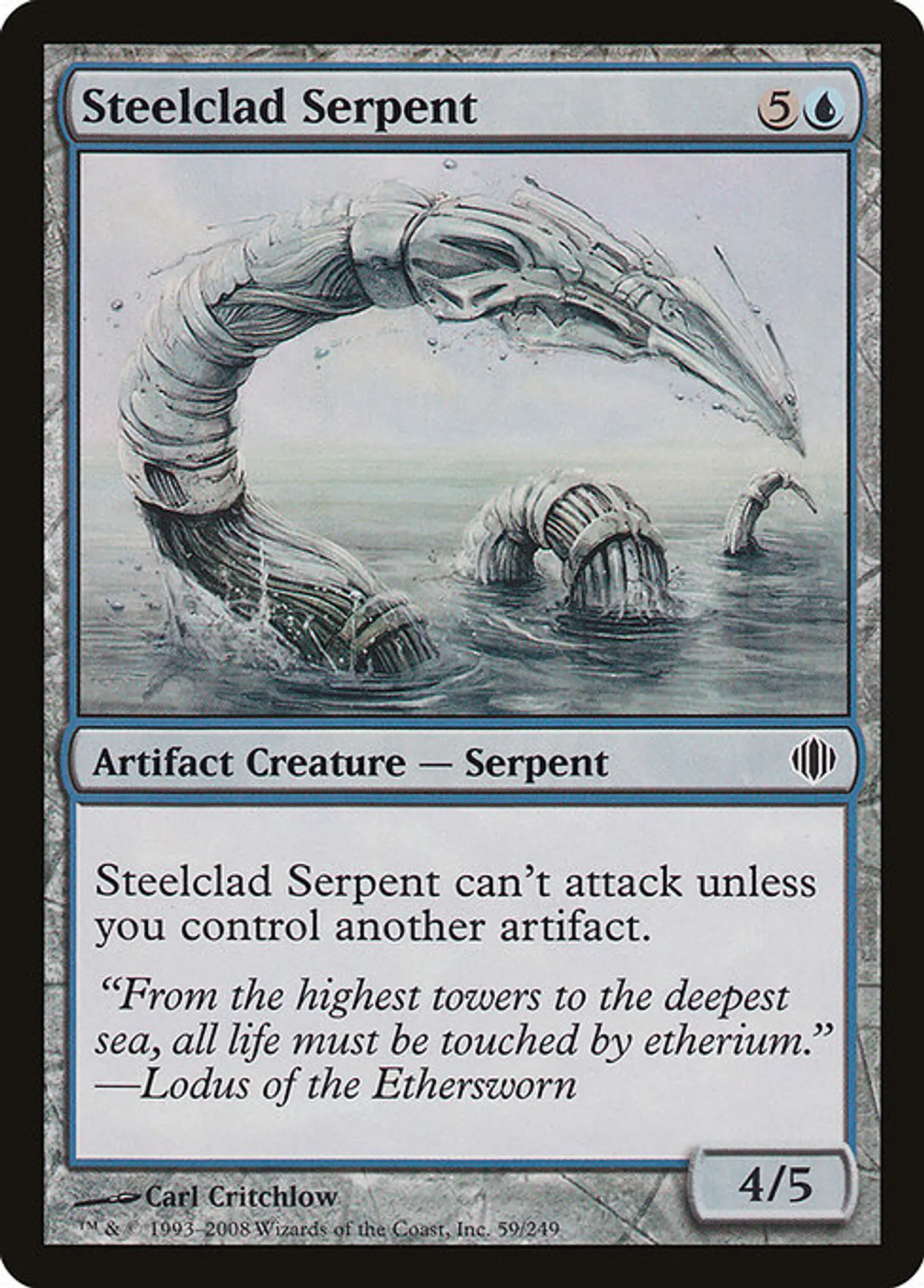 Carta Magic - FOIL Steelclad Serpent - Idioma: Ingles - Edicion: Shards of Alara 1