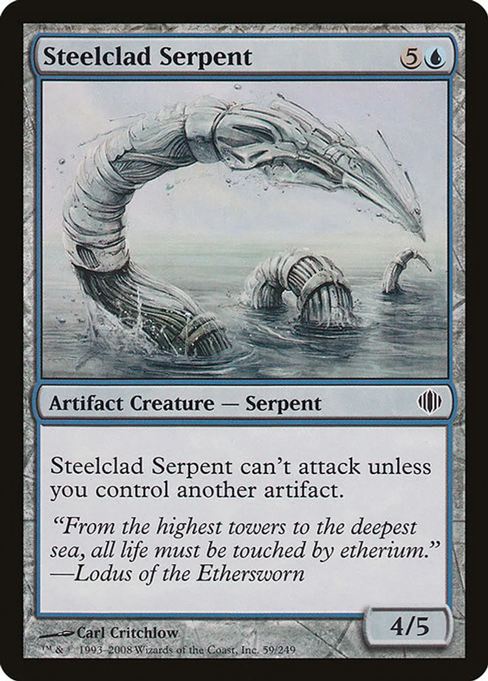 Carta Magic - FOIL Steelclad Serpent - Idioma: Ingles - Edicion: Shards of Alara 1