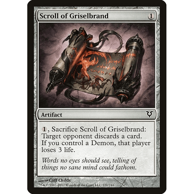 Carta Magic - FOIL Scroll of Griselbrand - Idioma: Ingles - Edicion: Avacyn Restored