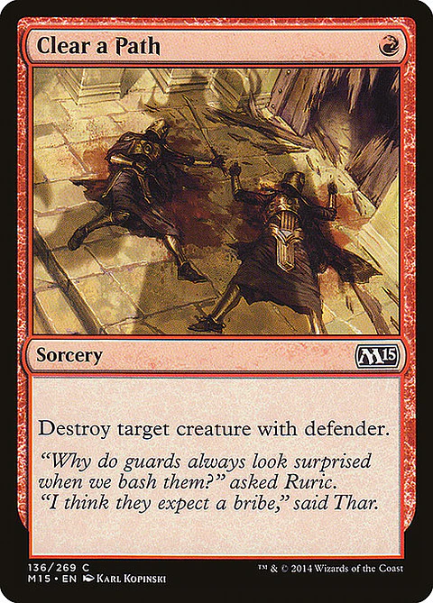 Carta Magic - FOIL Clear a Path - Idioma: Espa–ol - Edicion: Magic 2015