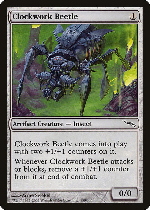 Carta Magic - FOIL Clockwork Beetle - Idioma: Ingles - Edicion: Mirrodin