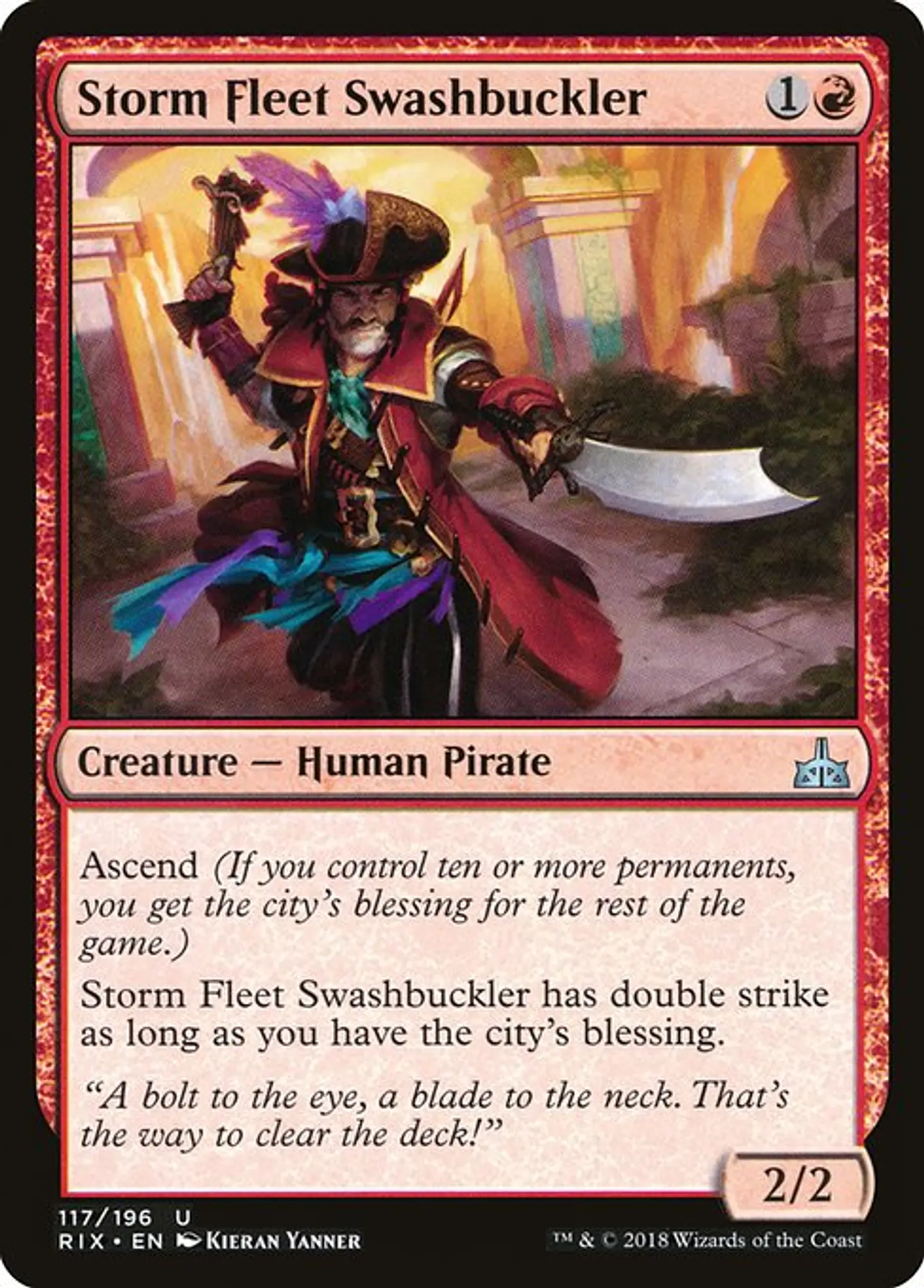 Carta Magic - FOIL Storm Fleet Swashbuckler - Idioma: Espa–ol - Edicion: Rivals of Ixalan 1