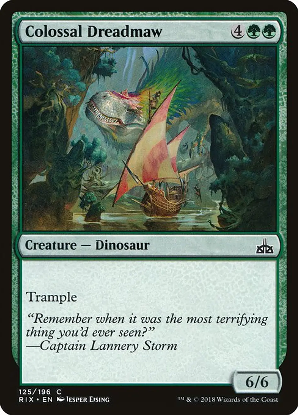 Carta Magic - FOIL Colossal Dreadmaw - Idioma: Espa–ol - Edicion: Rivals of Ixalan 1