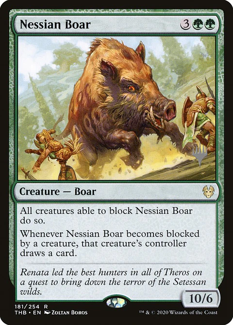 Carta Magic - FOIL Nessian Boar - Idioma: Espa–ol - Edicion: Theros Beyond Death Promos