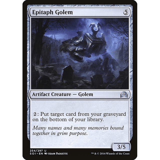 Carta Magic - FOIL Epitaph Golem - Idioma: Ingles - Edicion: Shadows over Innistrad