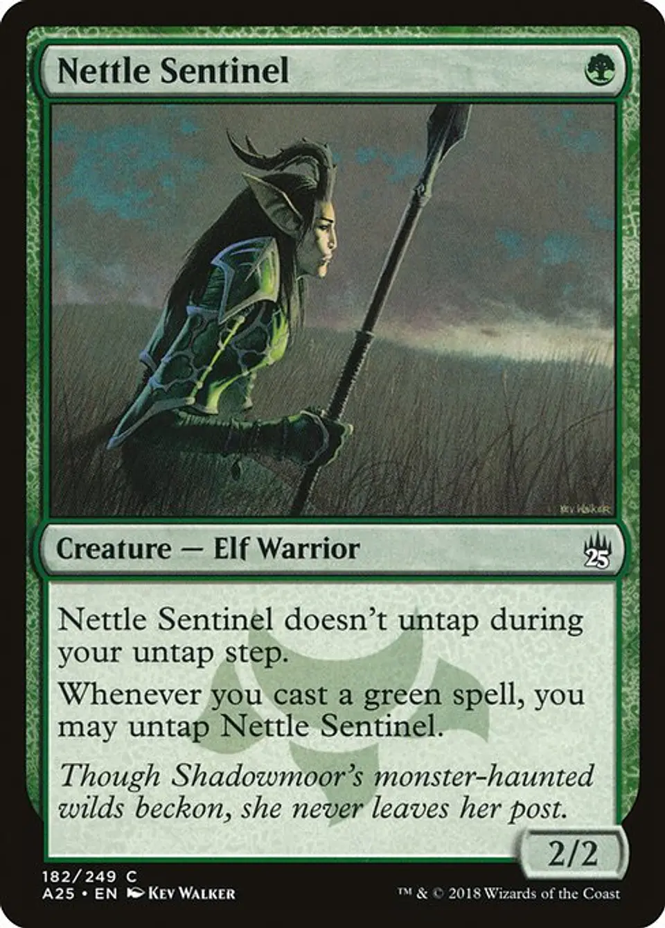 Carta Magic - FOIL Nettle Sentinel - Idioma: Ingles - Edicion: Masters 25 1