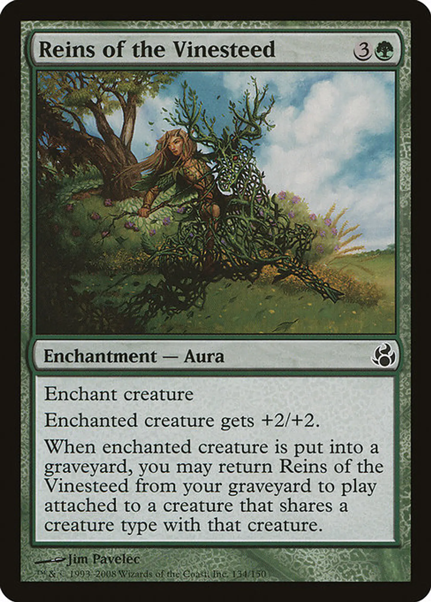 Carta Magic - FOIL Reins of the Vinesteed - Idioma: Ingles - Edicion: Morningtide 1