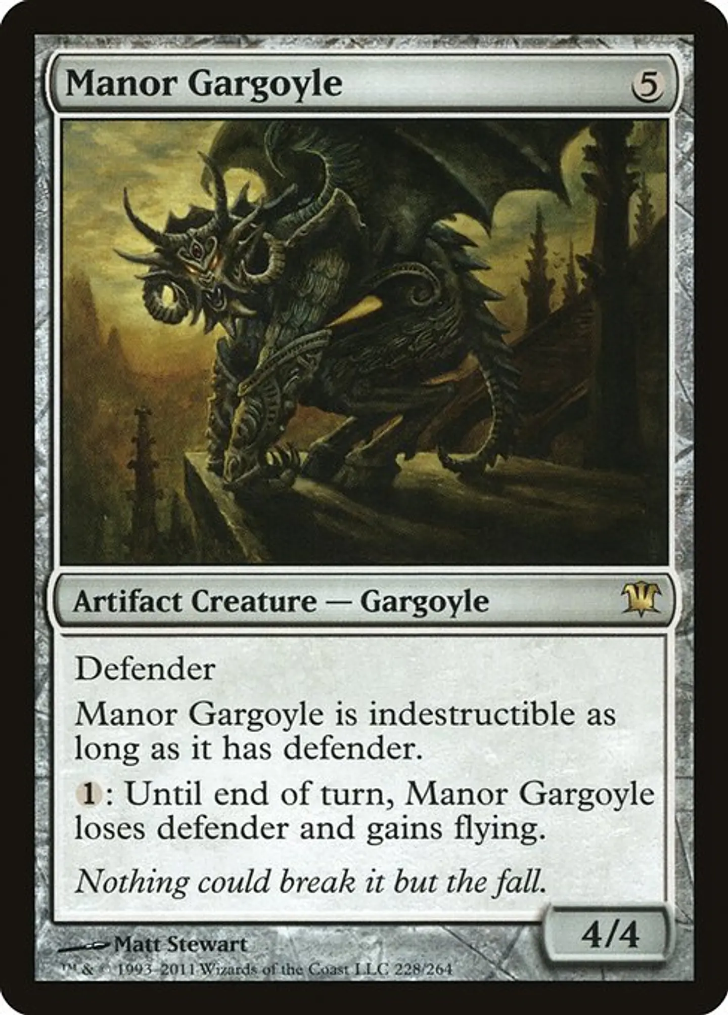 Carta Magic - FOIL Manor Gargoyle - Idioma: Ingles - Edicion: Innistrad 1